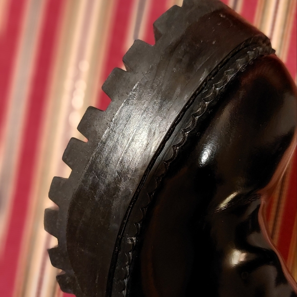 Jeffrey Campbell Black Glossy Combat Boots - Picture 10 of 16